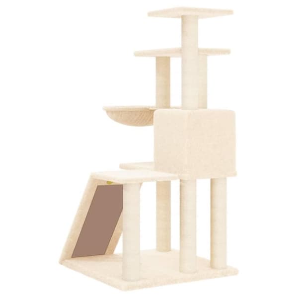 vidaXL Katträd med klöspelare sisal gräddvit 94 cm
