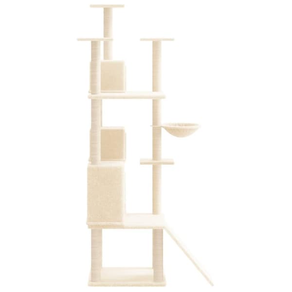 vidaXL Katträd med klöspelare sisal gräddvit 175 cm