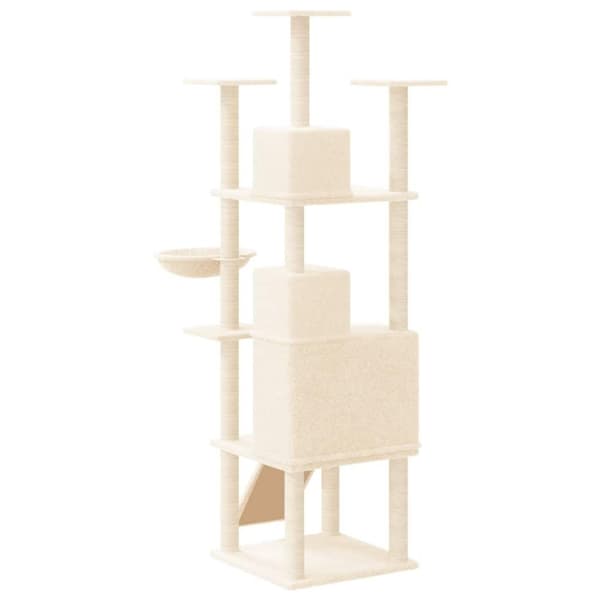 vidaXL Katträd med klöspelare sisal gräddvit 175 cm