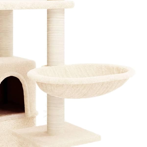 vidaXL Katträd med klöspelare sisal gräddvit 175 cm