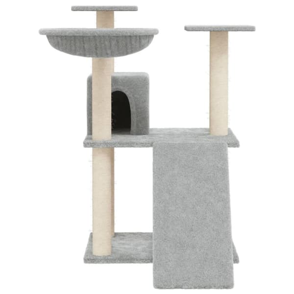 vidaXL Kattetre med klorestolper i sisal lysegrå 83 cm