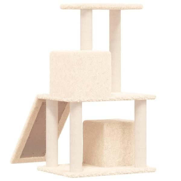 vidaXL Katträd med klöspelare sisal gräddvit 82 cm