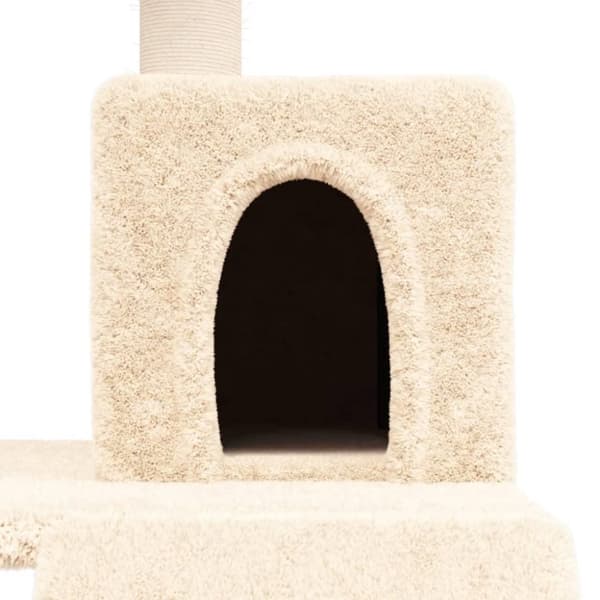 vidaXL Katträd med klöspelare sisal gräddvit 82 cm