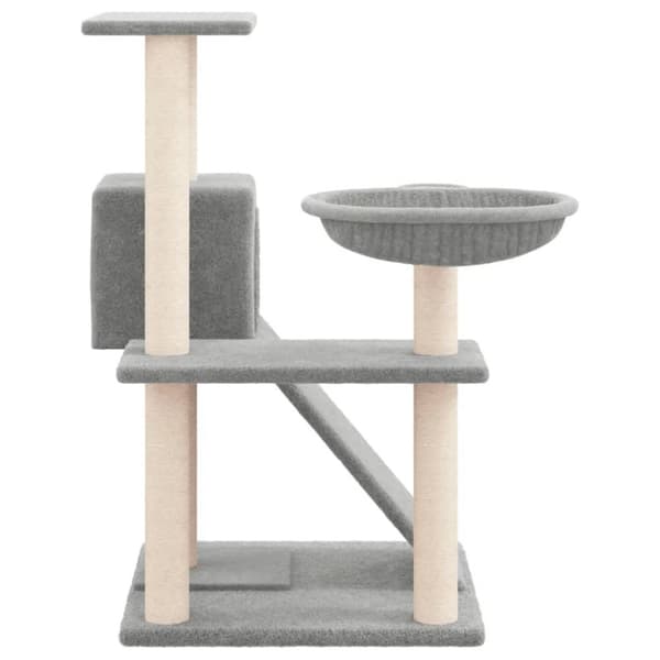 vidaXL Klösträd med sisalpelare ljusgrå 82 cm