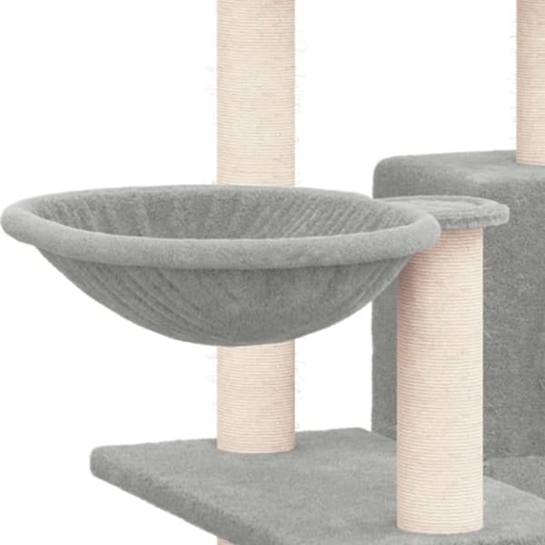vidaXL Klösträd med sisalpelare ljusgrå 82 cm