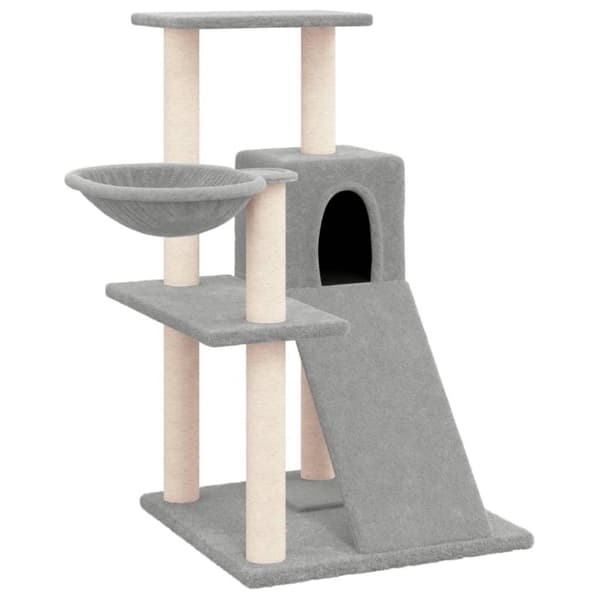 vidaXL Klösträd med sisalpelare ljusgrå 82 cm