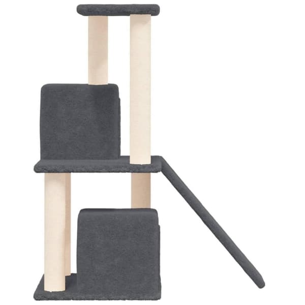 vidaXL Kattetre med klorestolper i sisal mørkegrå 82 cm