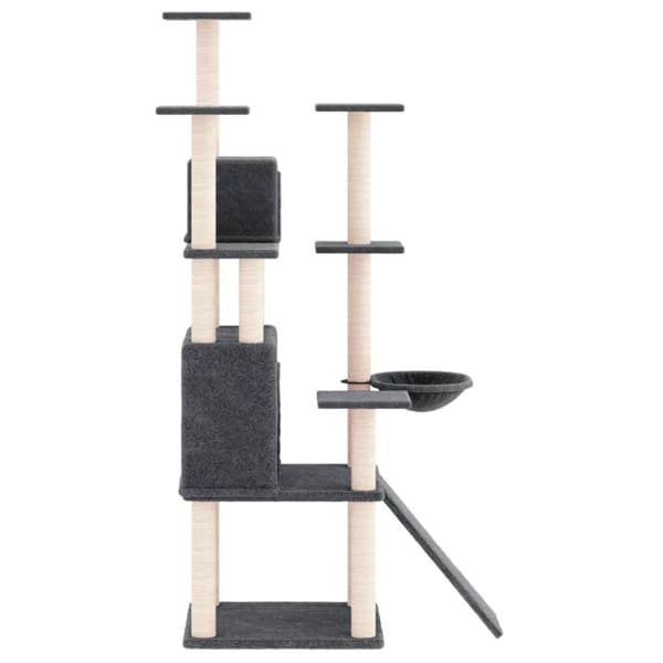 vidaXL Klösträd med sisalpelare mörkgrå 154 cm