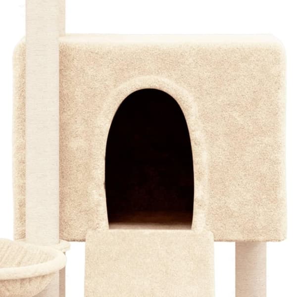 vidaXL Katträd med klöspelare sisal gräddvit 96 cm