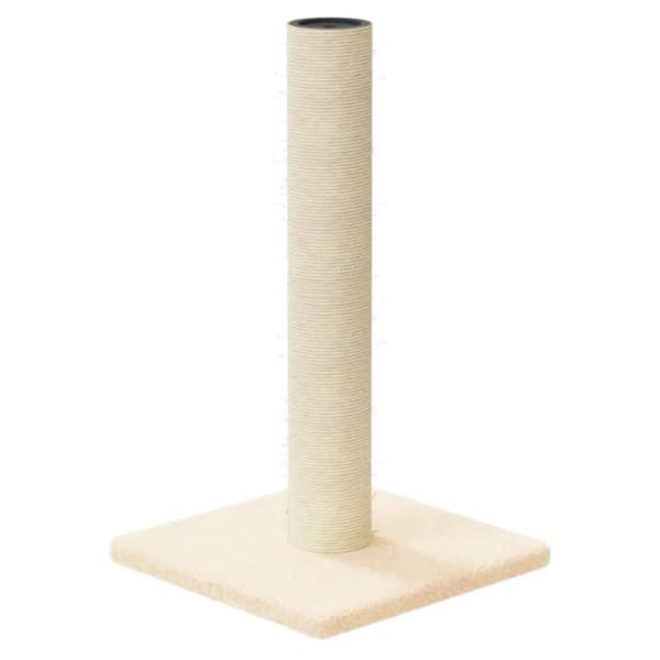 vidaXL Klöspelare i sisal gräddvit 22x22x45 cm