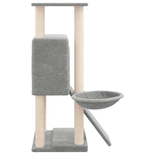 vidaXL Kattetre med klorestolper i sisal lysegrå 96 cm