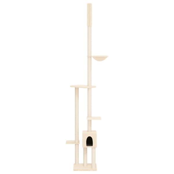 vidaXL Kloretre gulv til tak kremhvit 258,5-284,5 cm