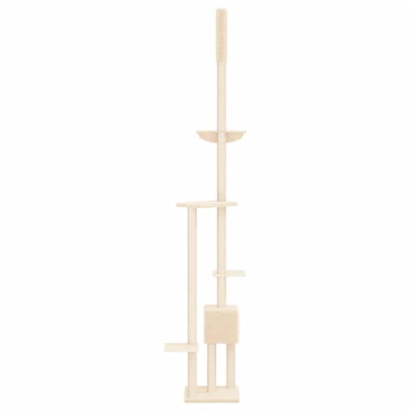 vidaXL Kloretre gulv til tak kremhvit 258,5-284,5 cm