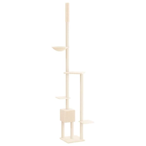 vidaXL Kloretre gulv til tak kremhvit 258,5-284,5 cm