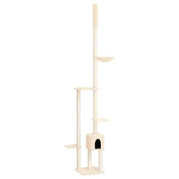 vidaXL Kloretre gulv til tak kremhvit 258,5-284,5 cm