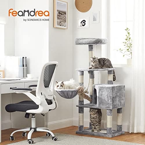 Feandrea stabilt kattetræ, leg tårn 138 cm, lysegrå PCT60W