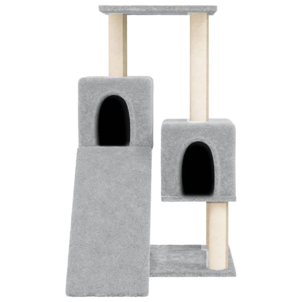 vidaXL Kattetre med klorestolper i sisal lysegrå 82 cm
