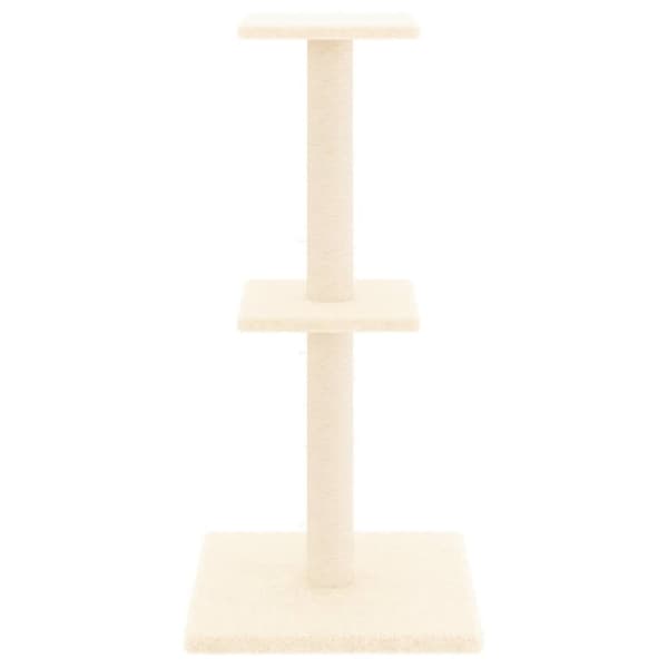 vidaXL Klösträd med sisalpelare gräddvit 73 cm
