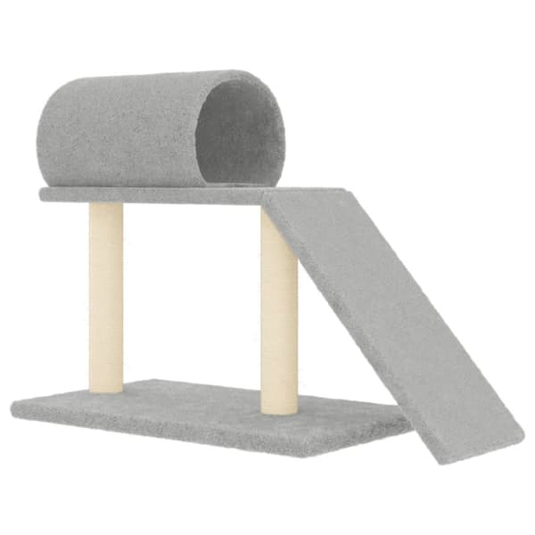 vidaXL Klorestolpe med tunnel og stige lysegrå 55,5 cm
