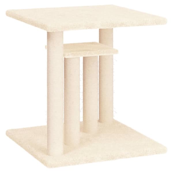 vidaXL Klorestolper med plattformer kremhvit 50 cm
