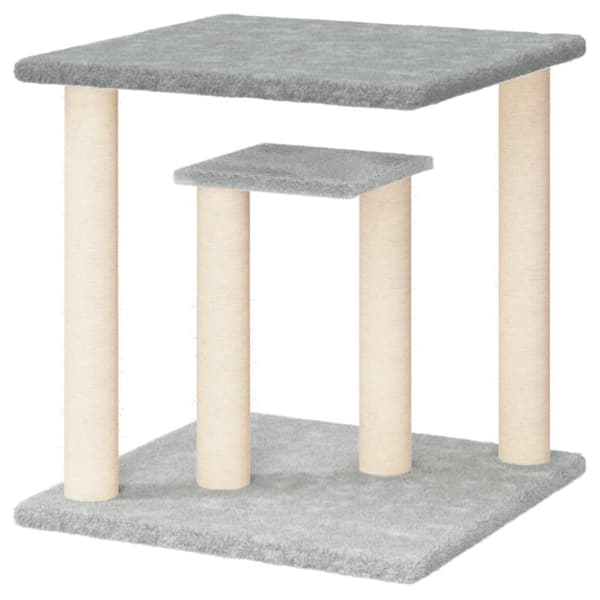 vidaXL Klorestolpe med plattform lysegrå 50 cm