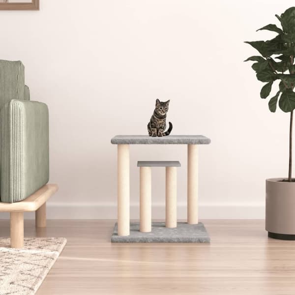vidaXL kradsetræ med platforme 50 cm lysegrå