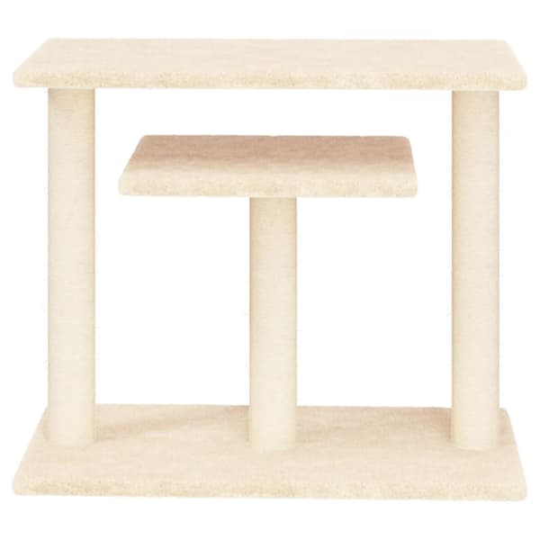 vidaXL kradsetræ med platforme 62,5 cm cremefarvet
