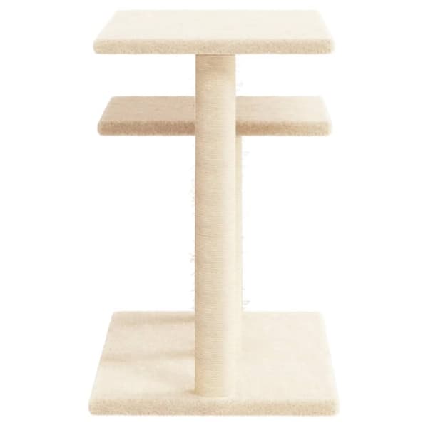 vidaXL kradsetræ med platforme 62,5 cm cremefarvet
