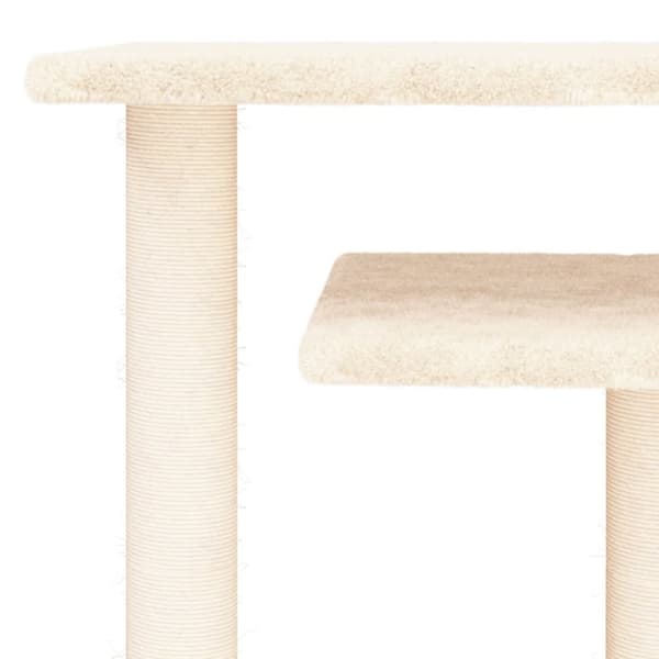 vidaXL kradsetræ med platforme 62,5 cm cremefarvet