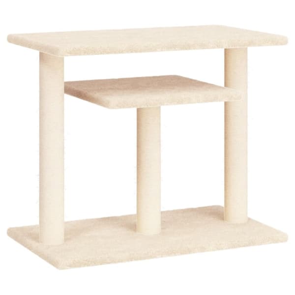 vidaXL kradsetræ med platforme 62,5 cm cremefarvet