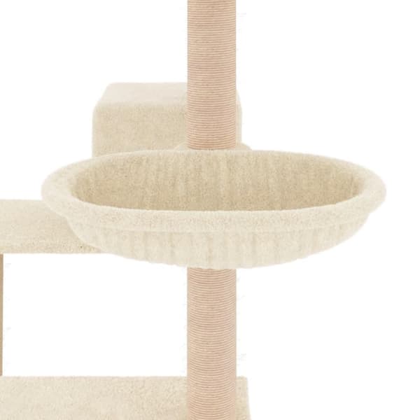 vidaXL Klösträd med sisalpelare gräddvit 82,5 cm