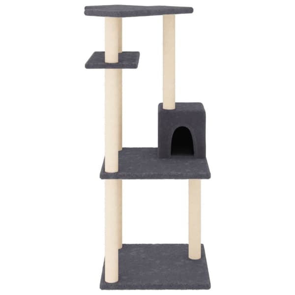 vidaXL Klösträd med sisalpelare mörkgrå 123 cm