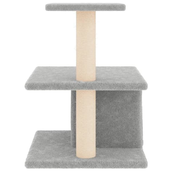 vidaXL kradsetræ med sisalstolper 48 cm lysegrå