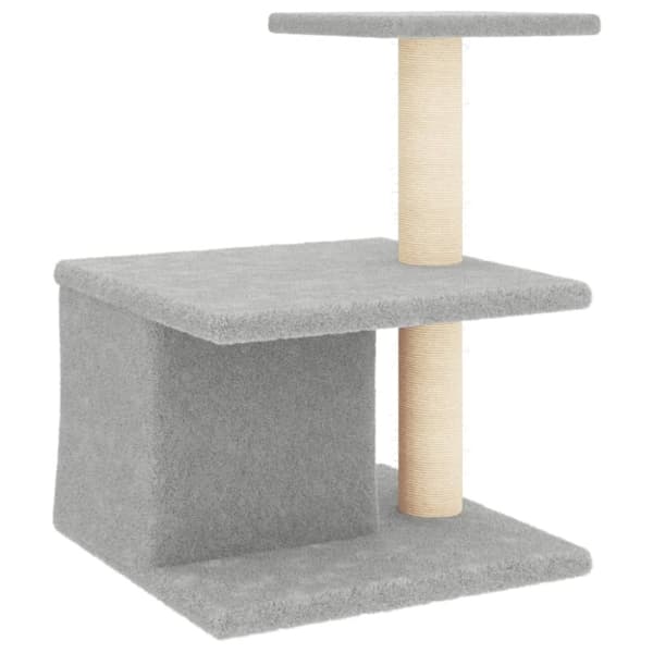 vidaXL kradsetræ med sisalstolper 48 cm lysegrå