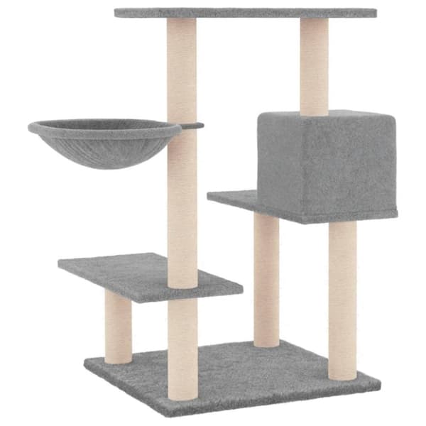vidaXL kradsetræ med sisalstolper 82,5 cm lysegrå