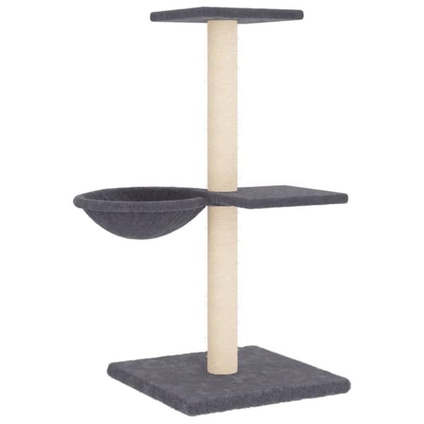 vidaXL Kattetre med klorestolper i sisal mørkegrå 72 cm
