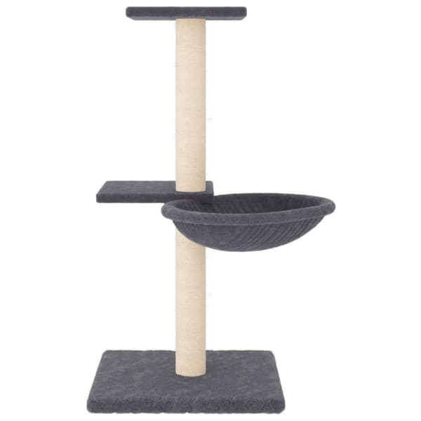 vidaXL Kattetre med klorestolper i sisal mørkegrå 72 cm