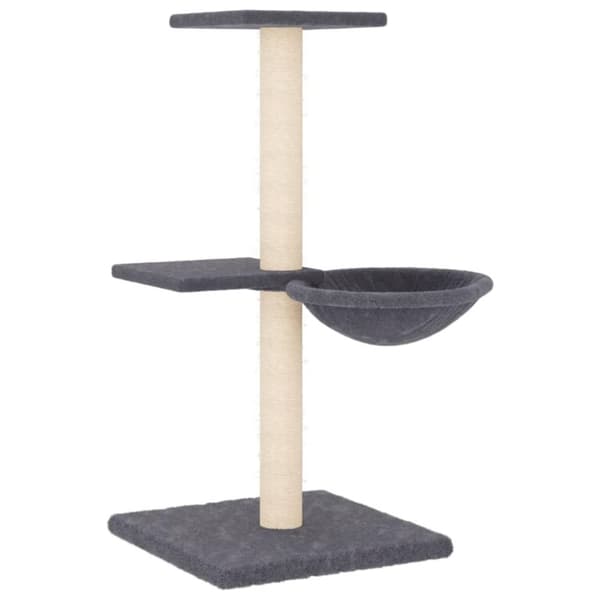 vidaXL Kissan kiipeilypuu sisal- raapimispylväillä tummanharmaa 72 cm