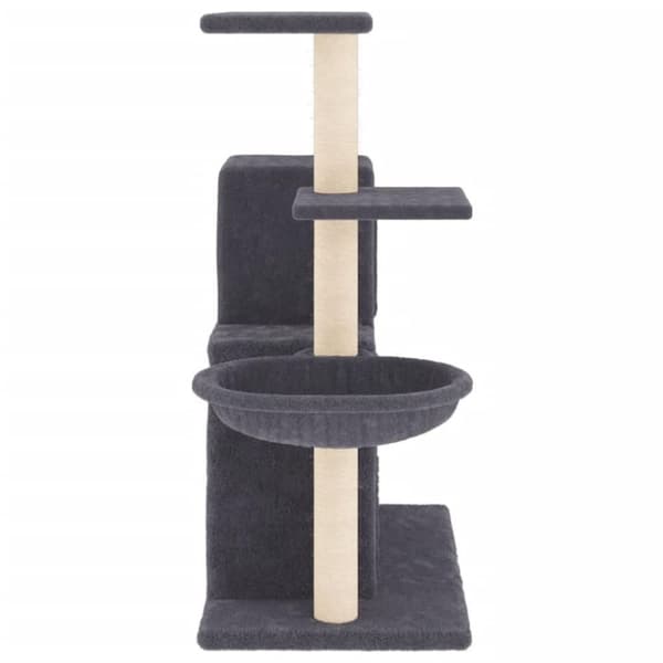 vidaXL Kattetre med klorestolper i sisal mørkegrå 83 cm