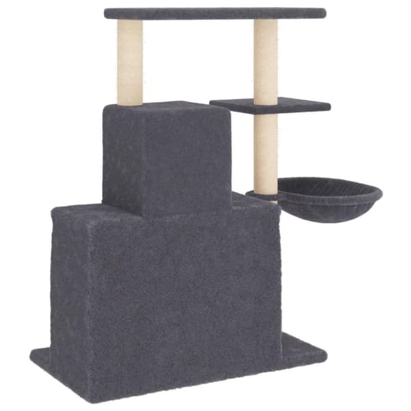 vidaXL Kattetre med klorestolper i sisal mørkegrå 83 cm