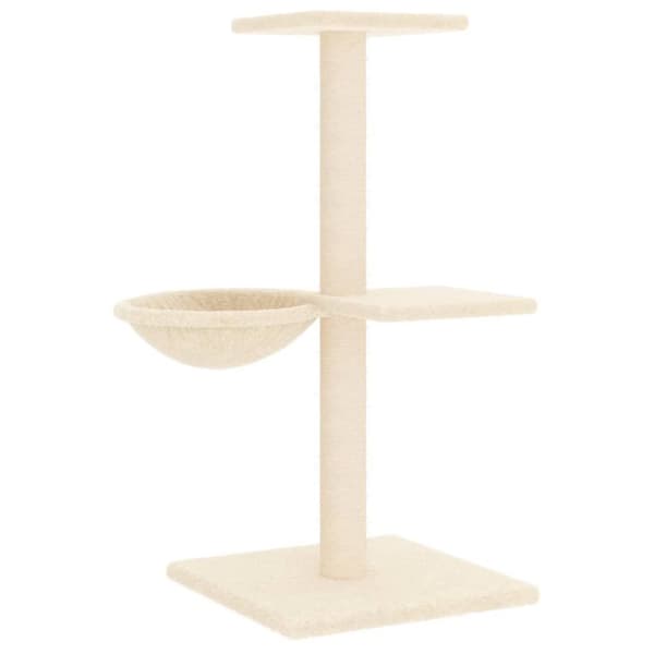 vidaXL Klösträd med sisalpelare gräddvit 72 cm