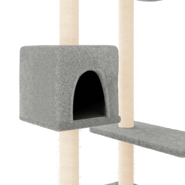vidaXL kradsetræ med sisalstolper 82 cm lysegrå