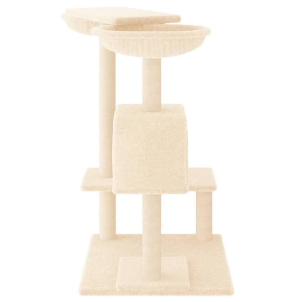 vidaXL Katträd med klöspelare gräddvit 82 cm