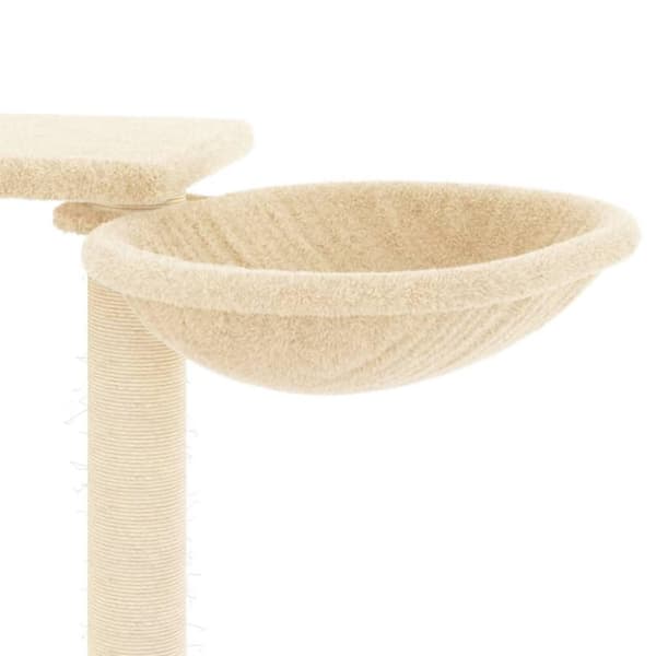 vidaXL Katträd med klöspelare gräddvit 82 cm