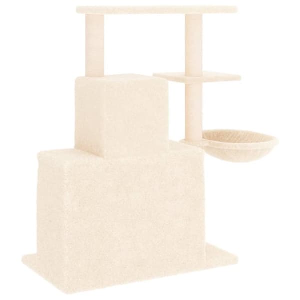 vidaXL Klösträd med sisalpelare gräddvit 83 cm