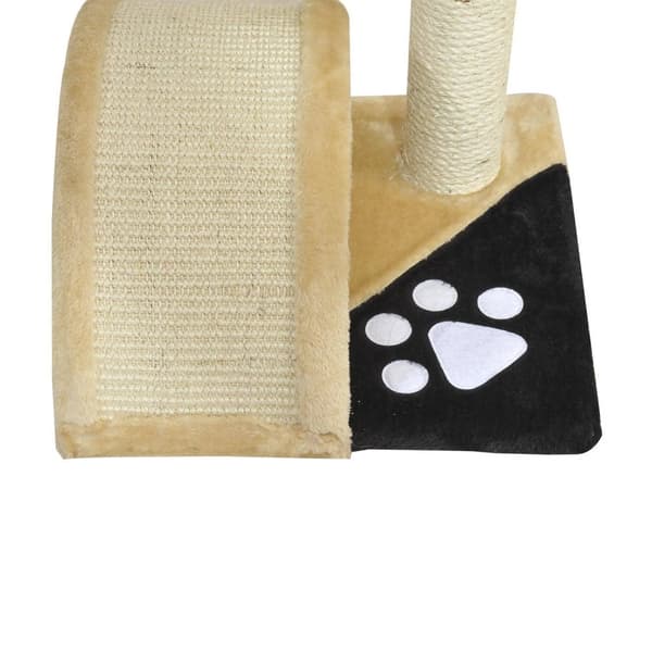Rootz Cat Tree Sisal Pillars - Beige - Spånskiva, Plysch, Sisal - 14,17 cm x 14,17 cm x 17,32 cm
