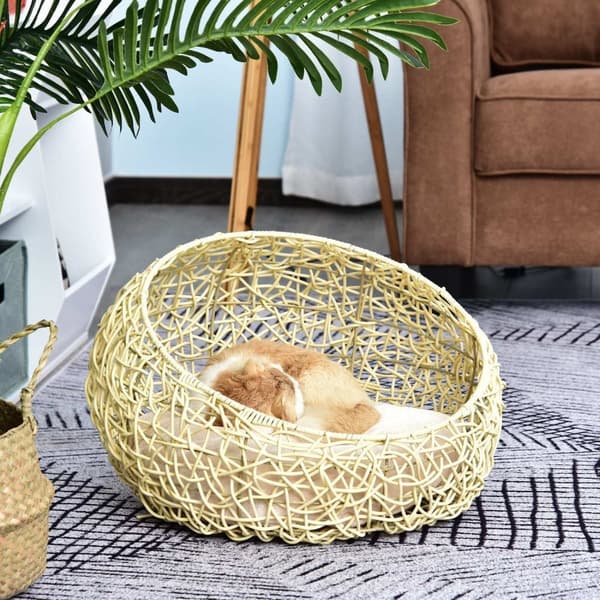 Rootz katthus med kuddar - Beige - PVC, metall, linne - 22,05 cm x 22,05 cm x 13,78 cm