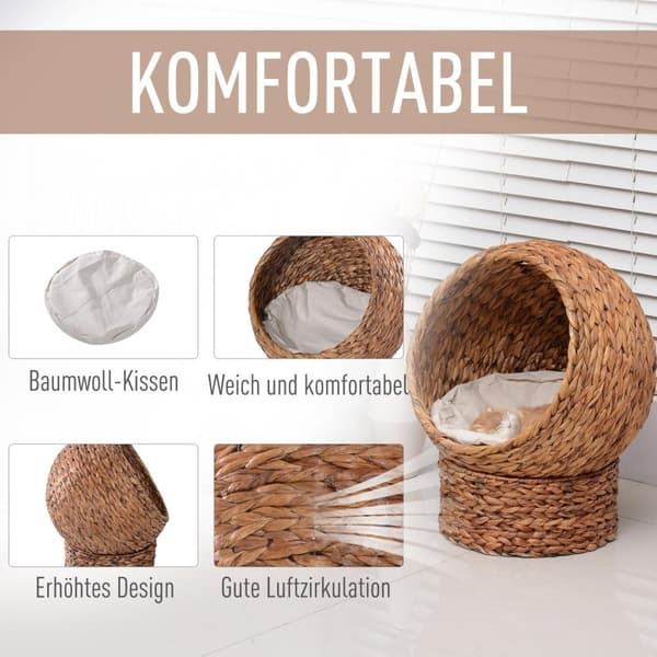 Rootz Cat Cave - Ruskea - Metalli, Puuvilla - 16,53 cm x 12,99 cm x 20,47 cm