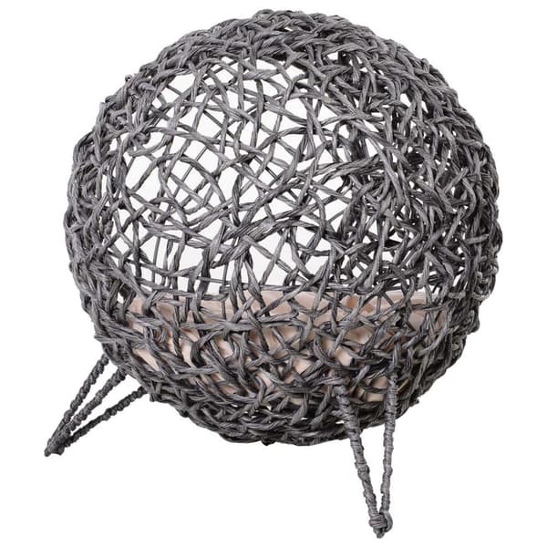 Rootz katthus med kuddar - grå - pvc, metalltråd, pp bomull - cm x cm x 22,83 cm