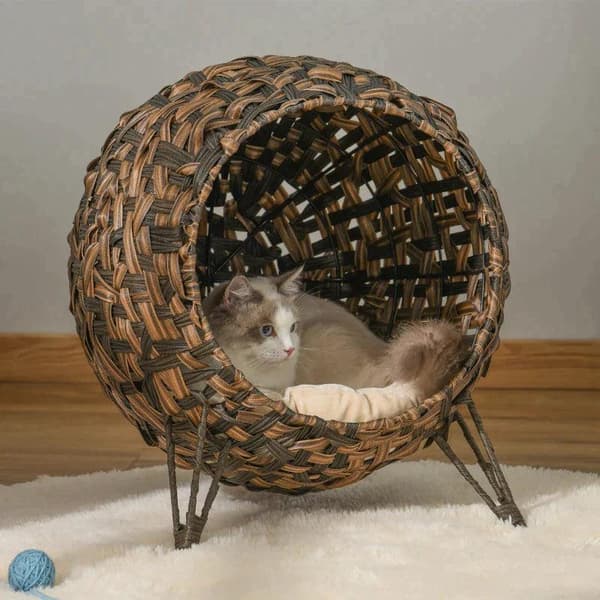 Rootz Cat House - Kissan nukkumapaikka - Cat Cave - Lemmikkieläintalo - Ruskea